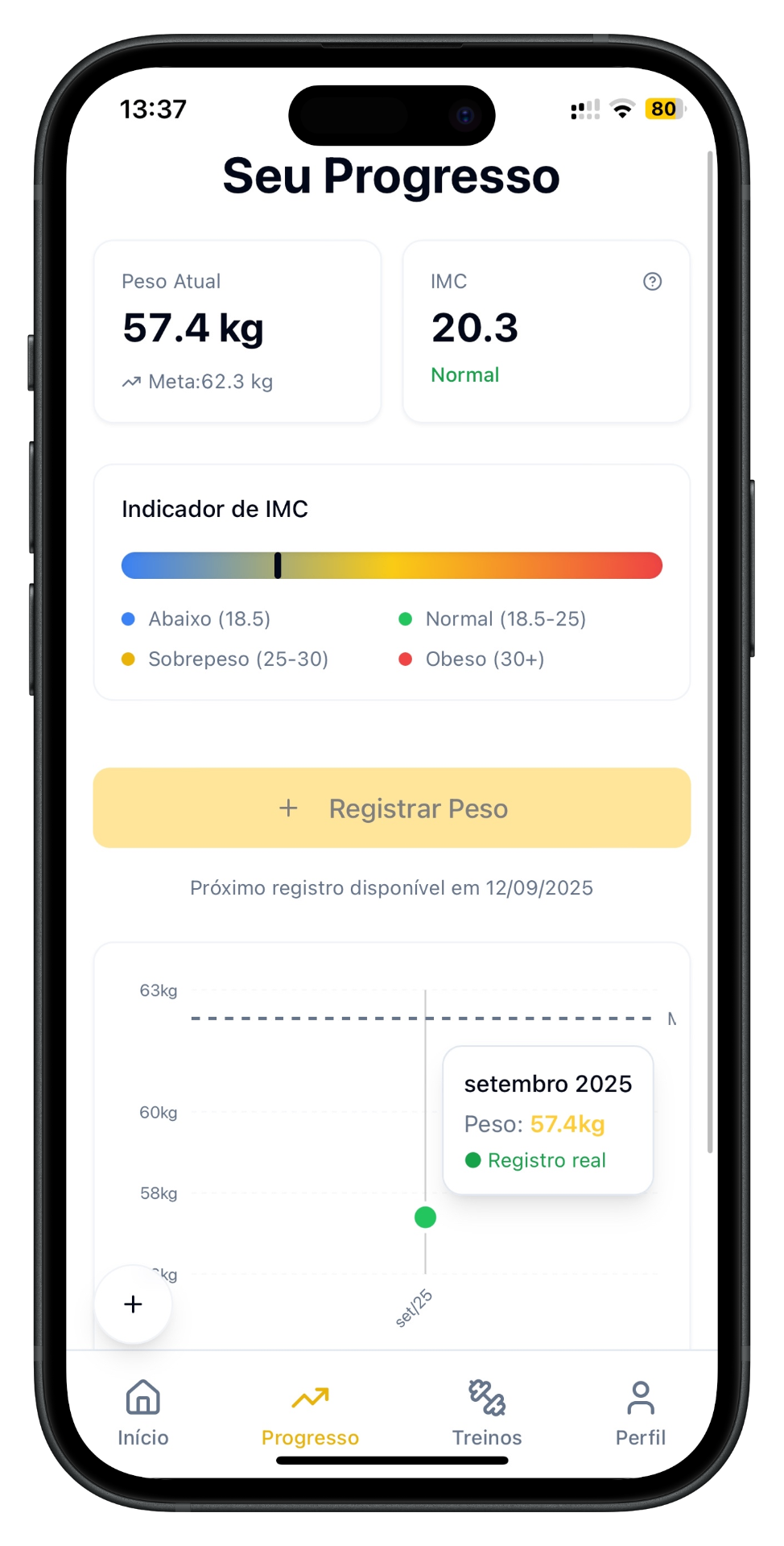 Seu Progresso - Acompanhe sua evolução